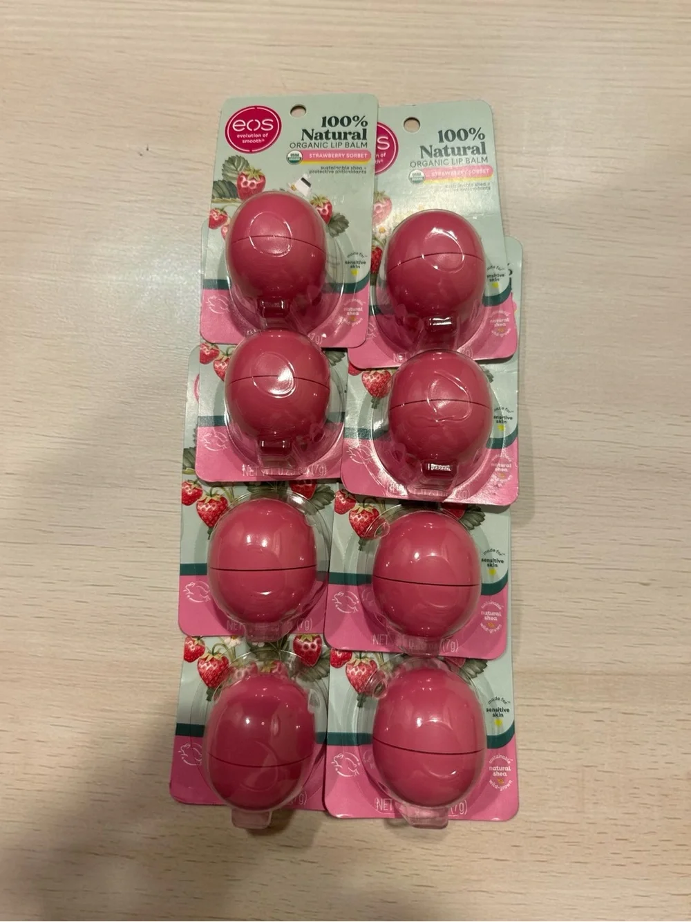 eos Strawberry Sorbet Lip Balm - 8- Pack